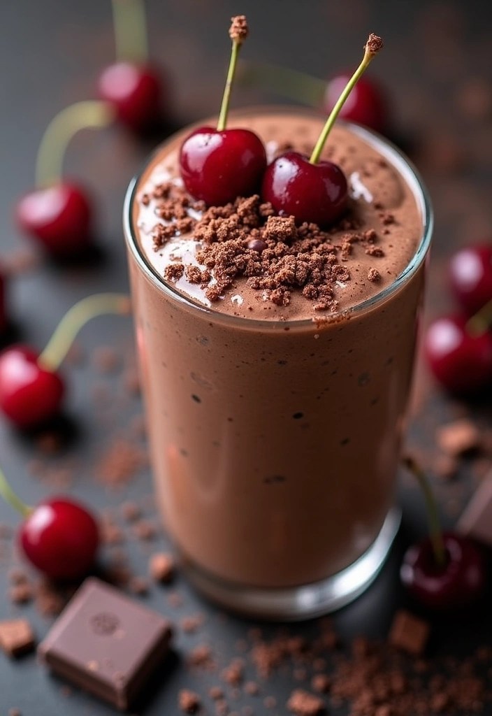 10 Healthy Smoothie Recipes You Can Make in 5 Minutes! - 10. Chocolate Cherry Smoothie
