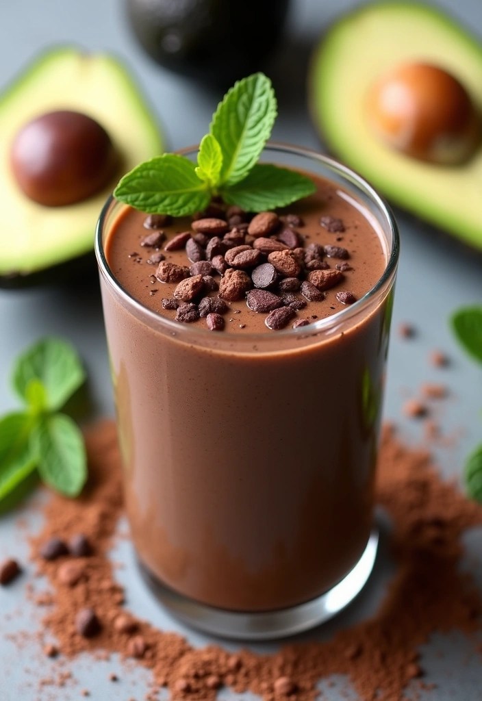 10 Healthy Smoothie Recipes You Can Make in 5 Minutes! - 5. Chocolate Avocado Smoothie