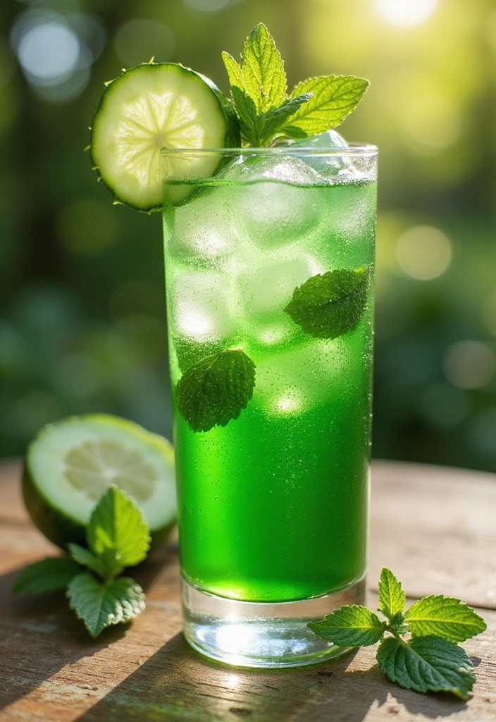 12 Guilt-Free Low-Cal Cocktails That Are Perfect for Your Next Party! - 1. Sparkling Cucumber Mint Cooler