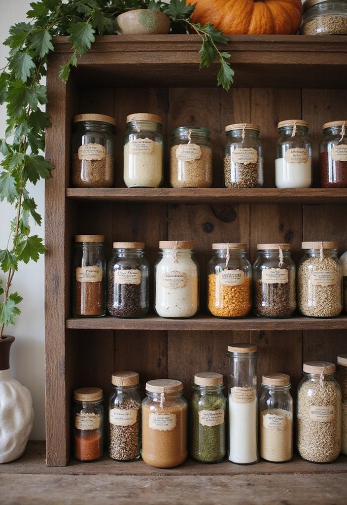 15 Genius DIY Storage Solutions That Will Organize Your Home and Elevate Your Style! - 10. Upcycled Glass Jar Storage