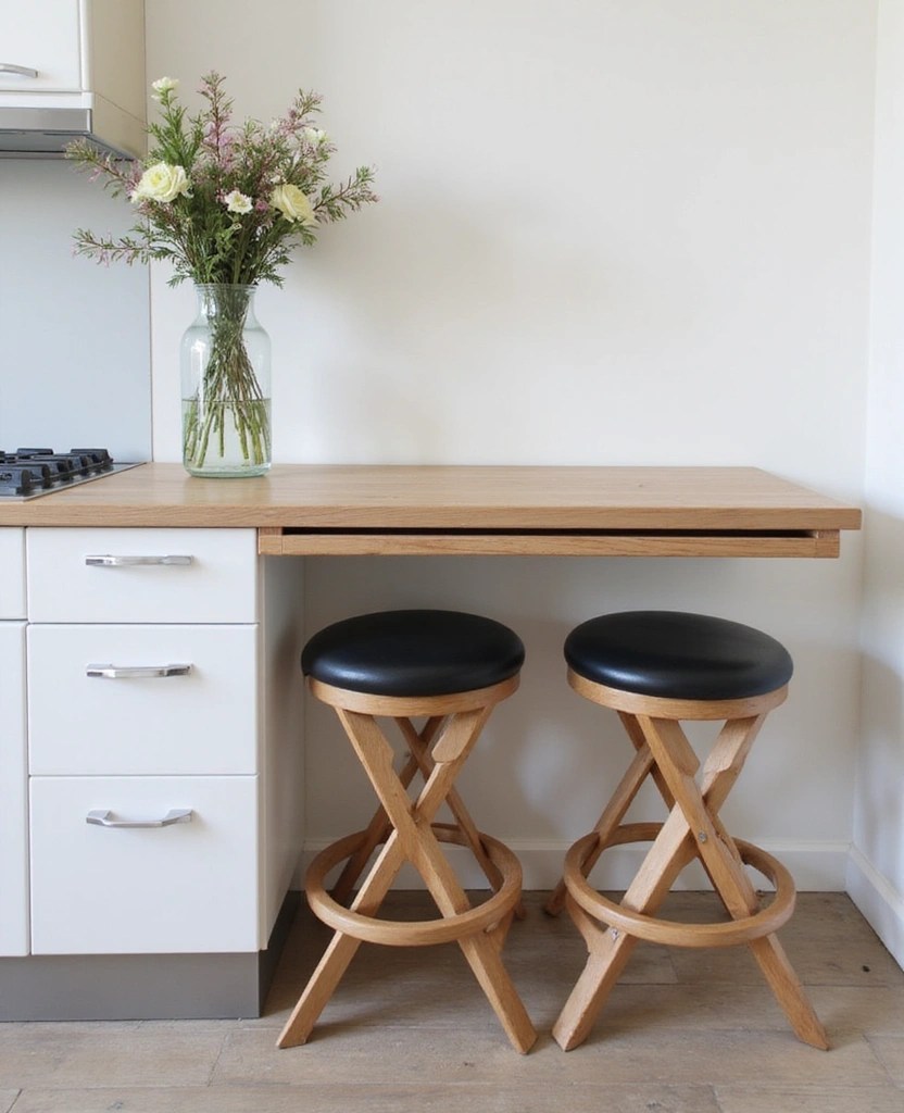 15 Genius DIY Storage Solutions That Will Organize Your Home and Elevate Your Style! - 11. Wall-Mounted Folding Table