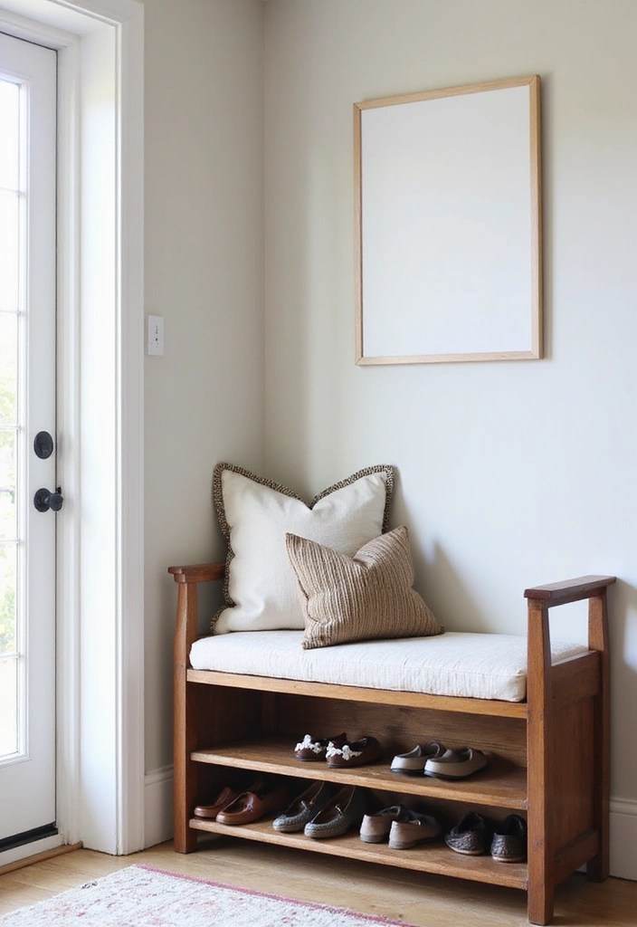 15 Genius DIY Storage Solutions That Will Organize Your Home and Elevate Your Style! - 13. Stylish Entryway Bench with Storage