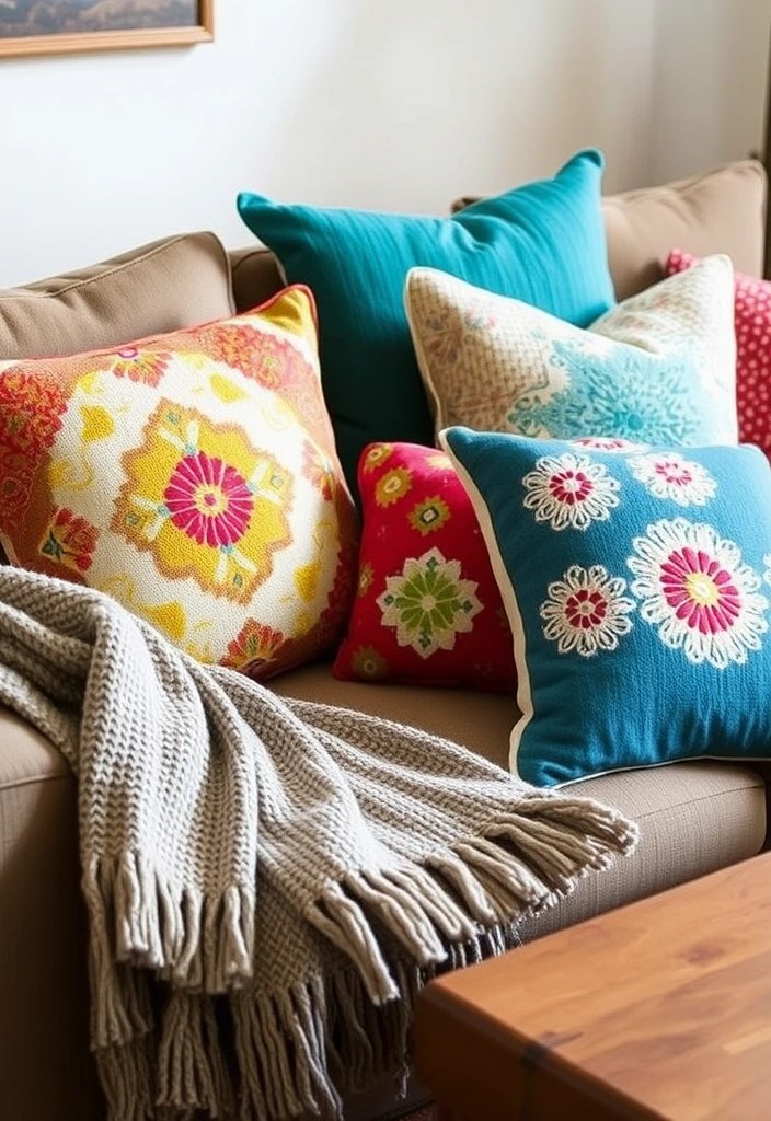 21 Ridiculously Easy DIY Home Decor Projects (Even Your Pet Could Do #9!) - 11. Decorative Throw Pillows