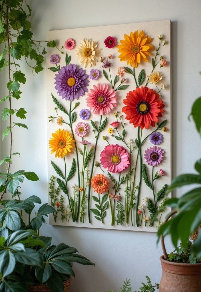 13 DIY Castlecore Projects That Will Transform Your Home Into a Fairytale Kingdom! - 2. Whimsical Floral Wall Art