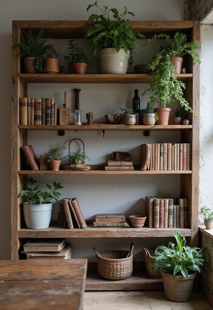 13 DIY Castlecore Projects That Will Transform Your Home Into a Fairytale Kingdom! - 6. Rustic Wooden Shelves